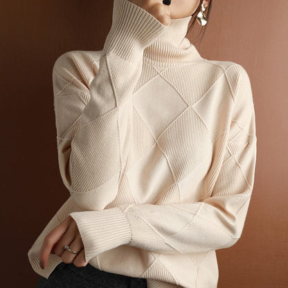 Eveloria Damen Rollkragenpullover Stilvoll