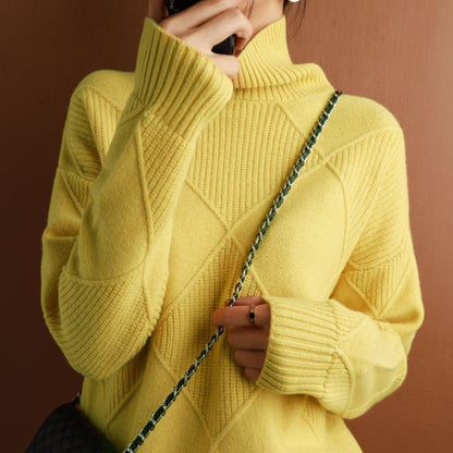 Eveloria Damen Rollkragenpullover Stilvoll