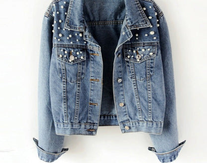 Eveloria Damen Denimjacke Pearl