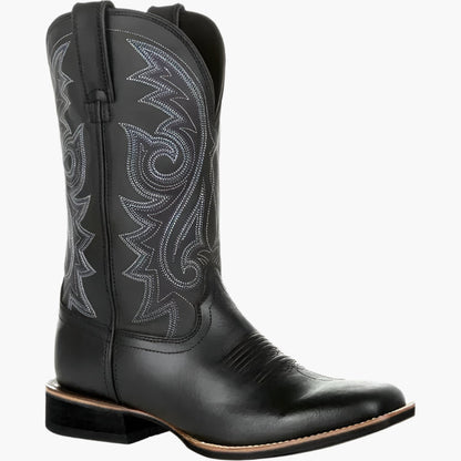 Herren Cowboy-Stiefel Westernstil Leder Braun