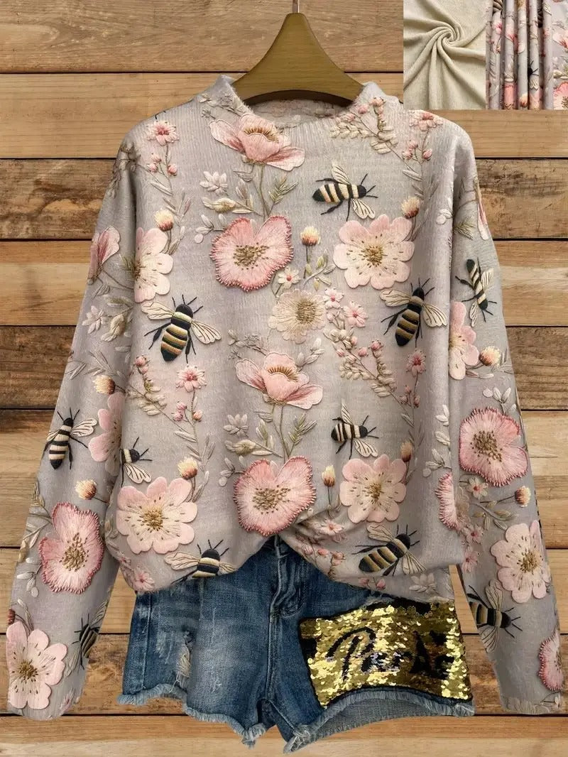 Eveloria Damen Pullover Bedruckt