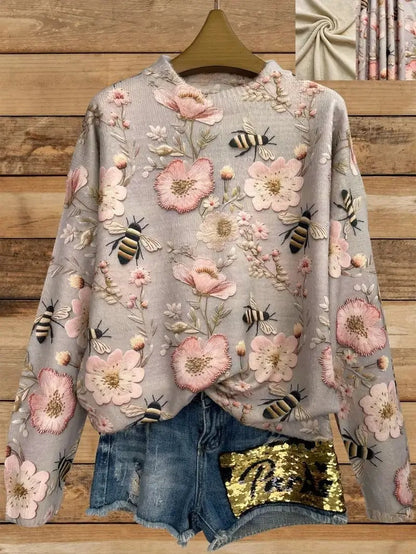 Eveloria Damen Pullover Bedruckt
