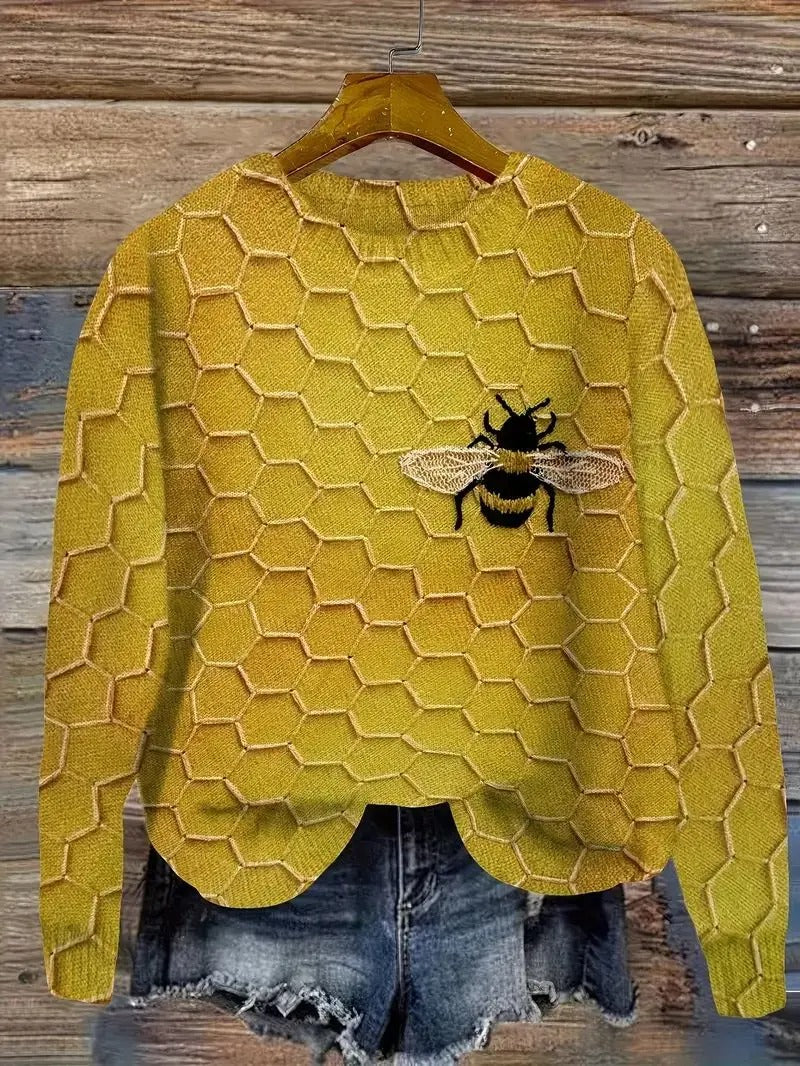 Eveloria Damen Pullover Bedruckt