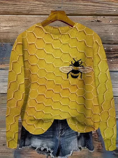 Eveloria Damen Pullover Bedruckt