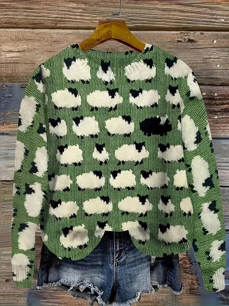 Eveloria Damen Pullover Bedruckt