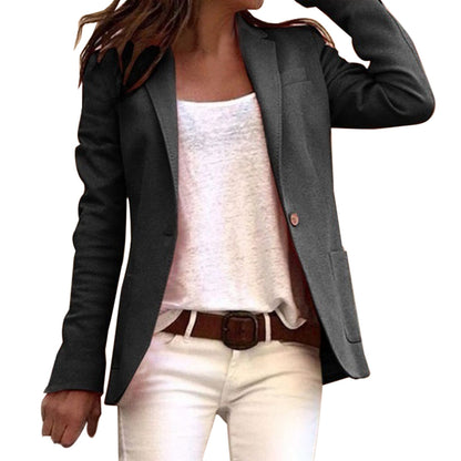 Damen Blazer Schmale Passform Langärmlig