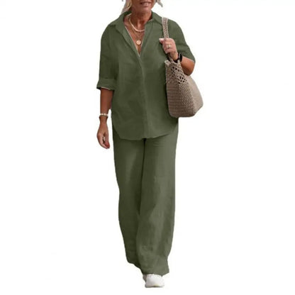 Eveloria Damen Baumwoll Set Lässig