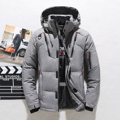Herren Steppjacke Stehkragen Reißverschluss warm wattiert