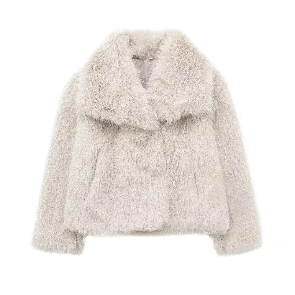 Eveloria Damen Kunstpelzmantel Warm