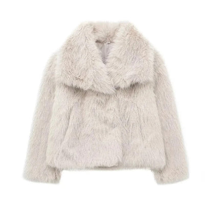 Eveloria Damen Kunstpelzmantel Warm