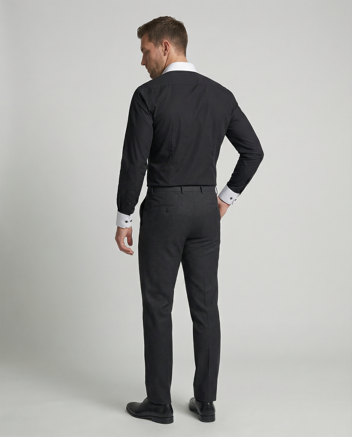 Eveloria Herrenhemd Zweifarbig Slim Fit