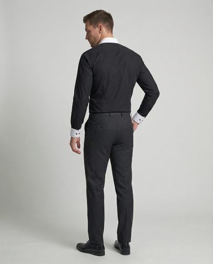 Eveloria Herrenhemd Zweifarbig Slim Fit