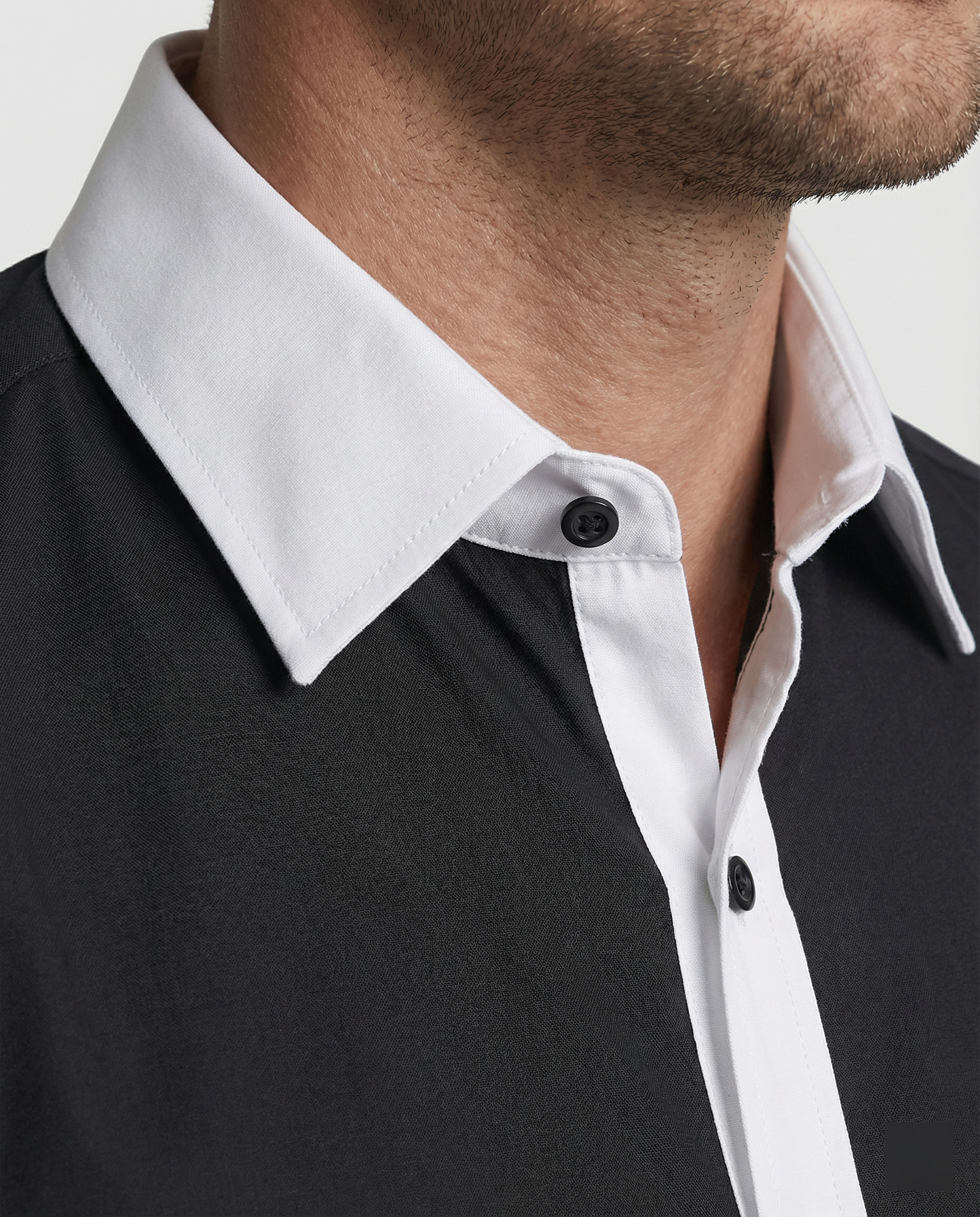 Eveloria Herrenhemd Zweifarbig Slim Fit
