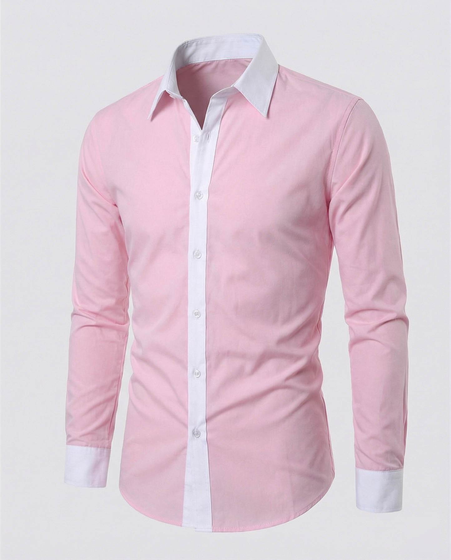 Eveloria Herrenhemd Zweifarbig Slim Fit