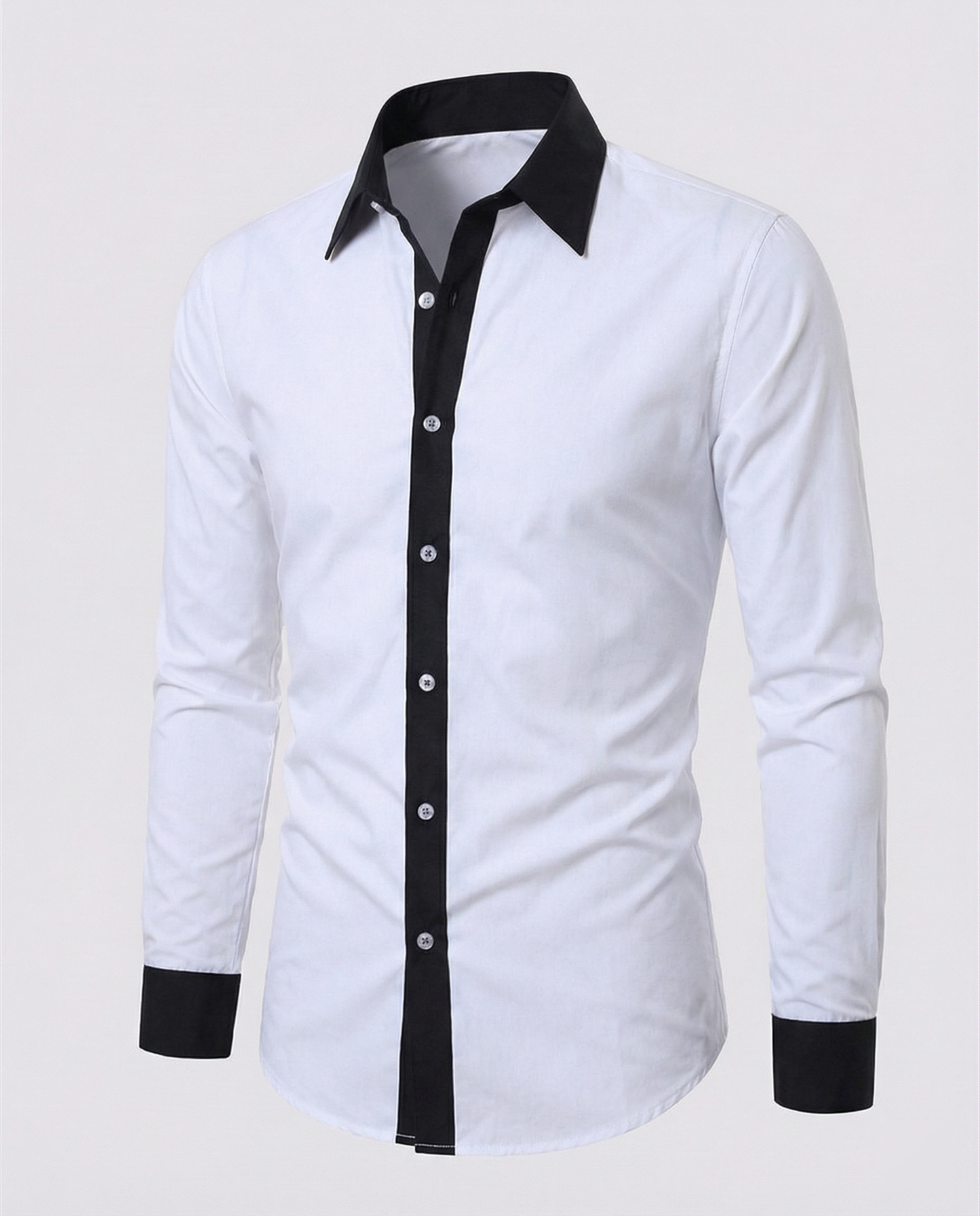 Eveloria Herrenhemd Zweifarbig Slim Fit