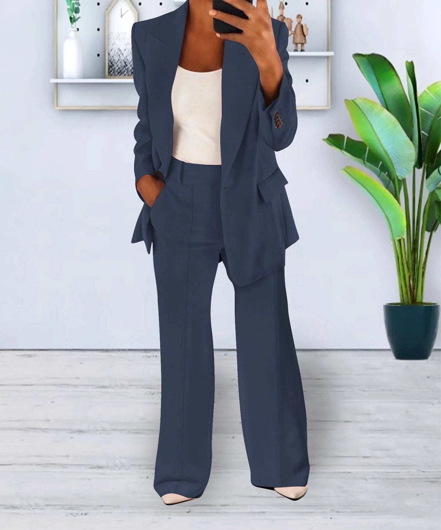 Damen Blazer-Set 2-teilig Zeitlos Modern