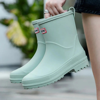 Damen Regenstiefel Modisch Wasserdicht