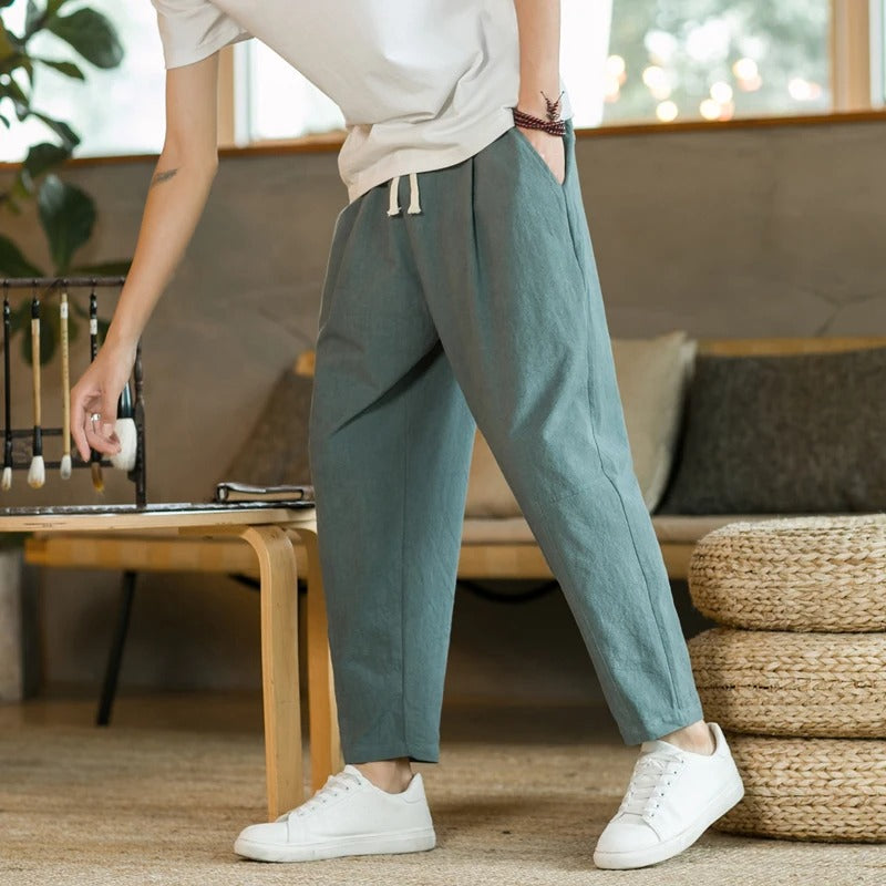 Rens Herren Leinenhose Beige