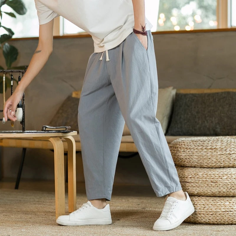 Rens Herren Leinenhose Beige