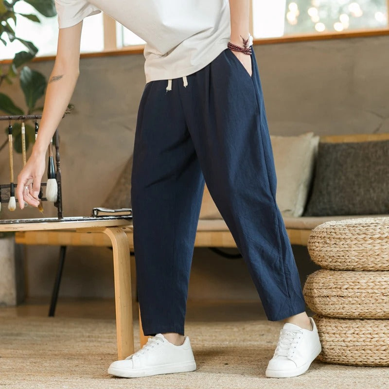 Rens Herren Leinenhose Beige
