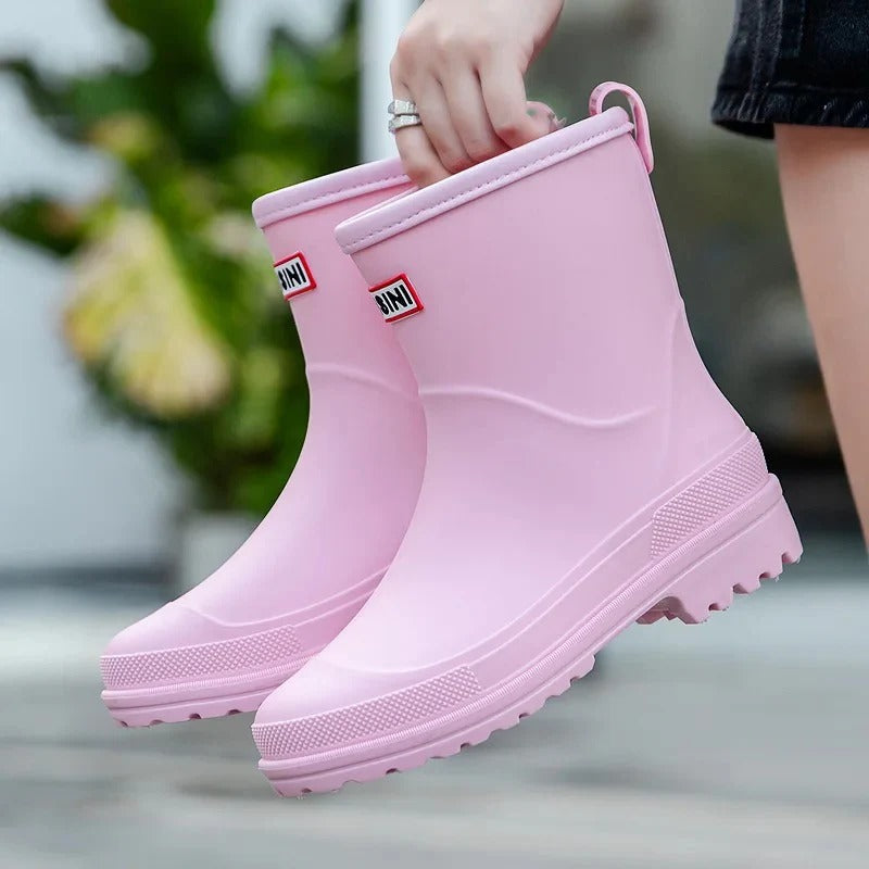 Damen Regenstiefel Modisch Wasserdicht
