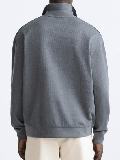 Beiger Pullover Polokragen Lässig Eleganz