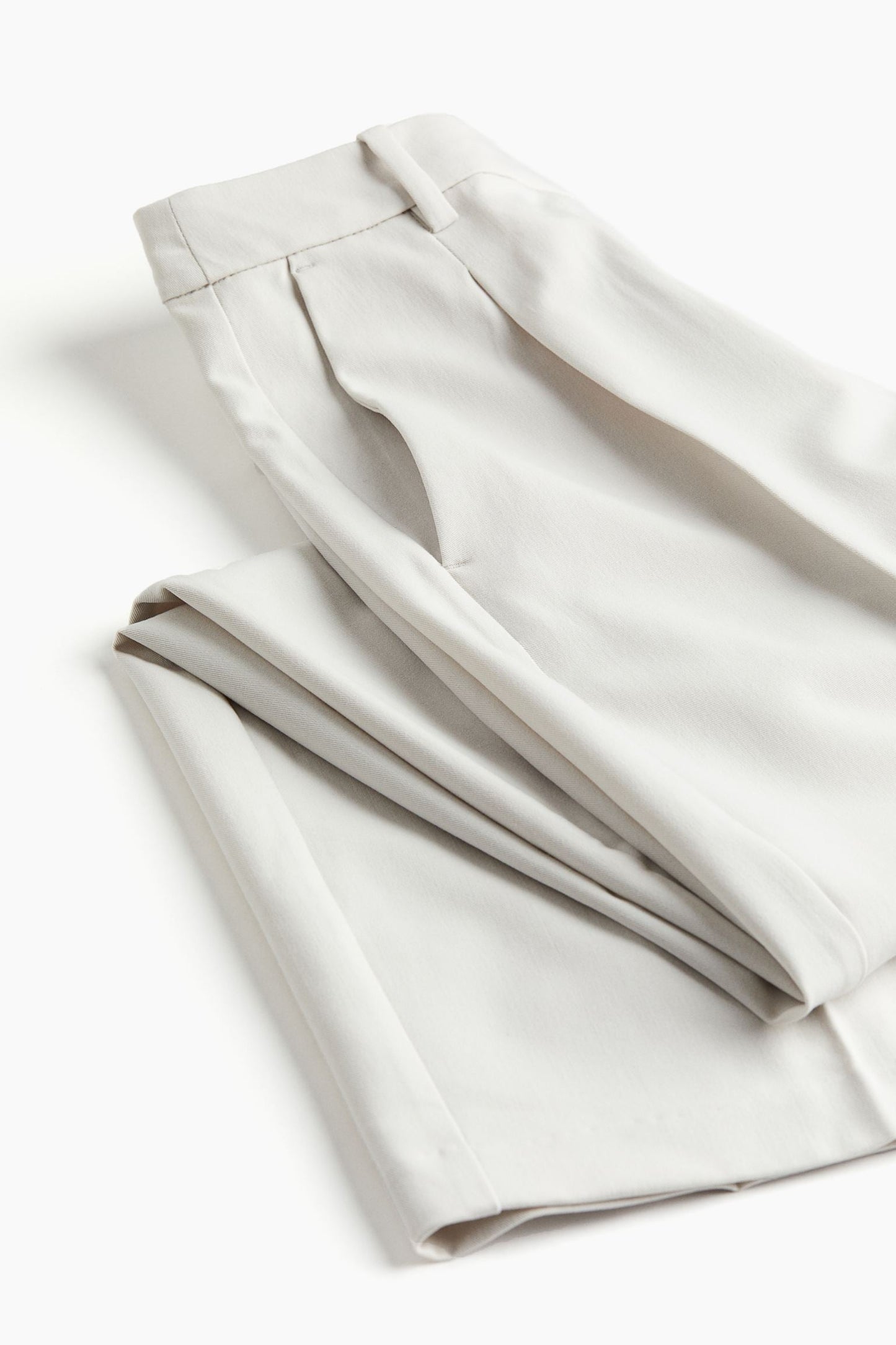 Damenhose Weit Bundfalten Gerader Schnitt