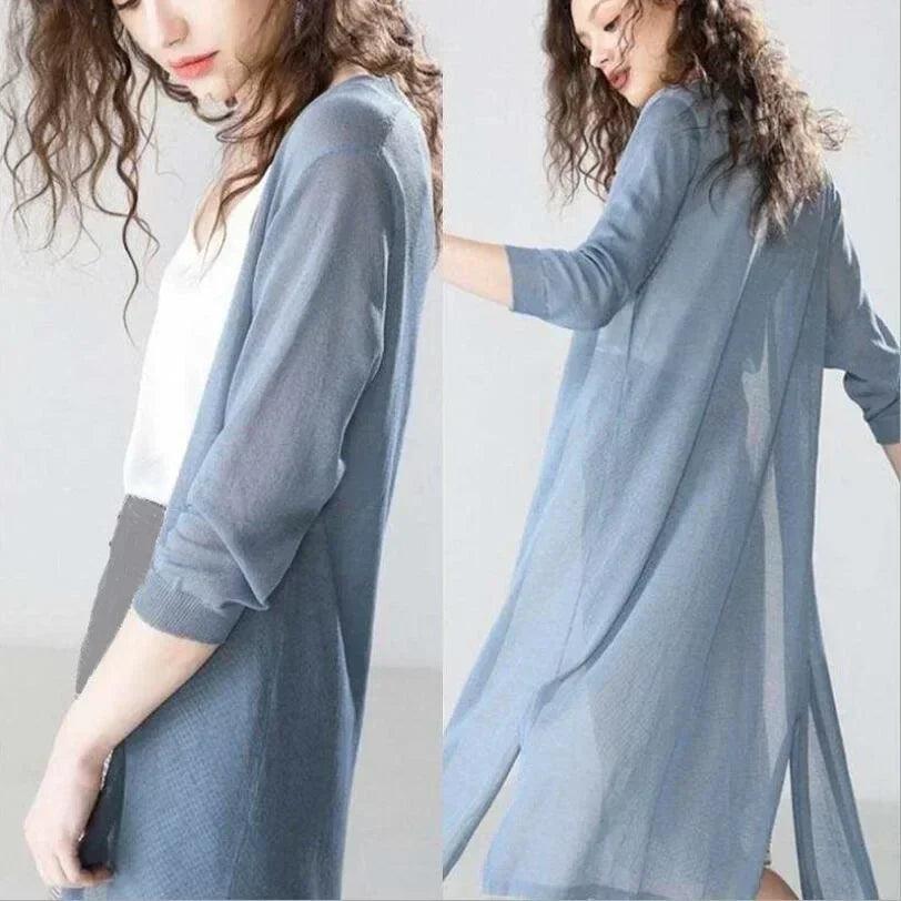 Eveloria Damen Weste Vielseitig Lang Licht - Eveloria