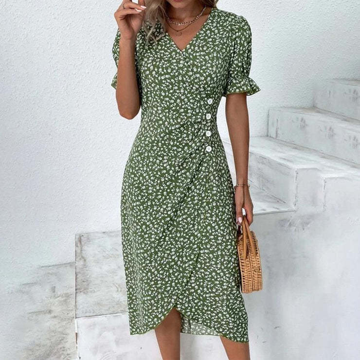 Damen Sommerkleid Leicht Feminin Pastell