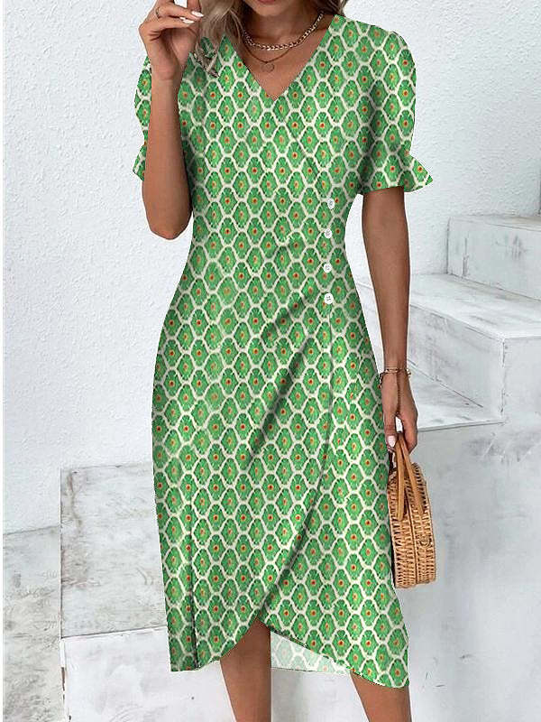 Damen Sommerkleid Leicht Feminin Pastell