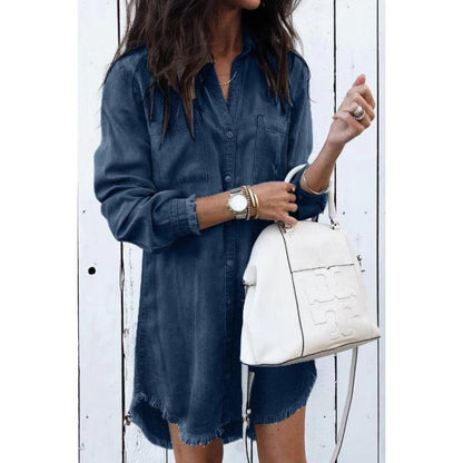 Eveloria Damen Denimkleid