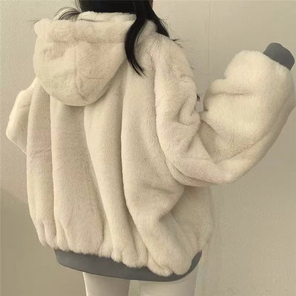 Damen Winterjacke Oversize Fleece-Innenfutter Kuschelig