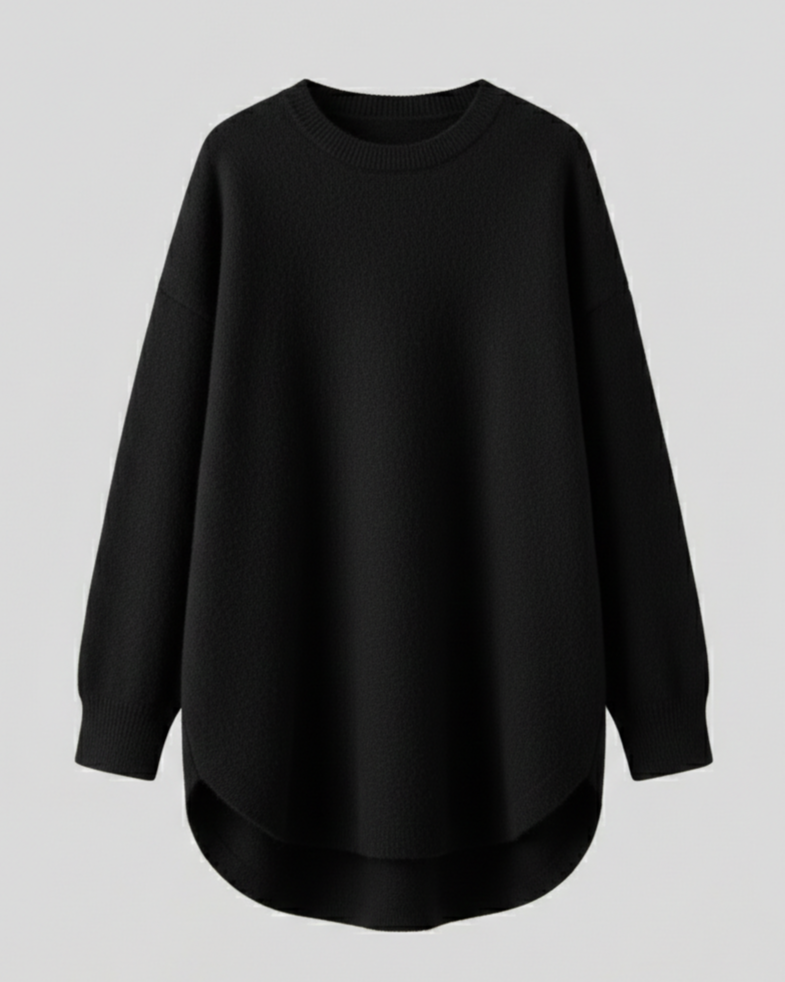 Damen Oversized Pullover Baumwolle Beige