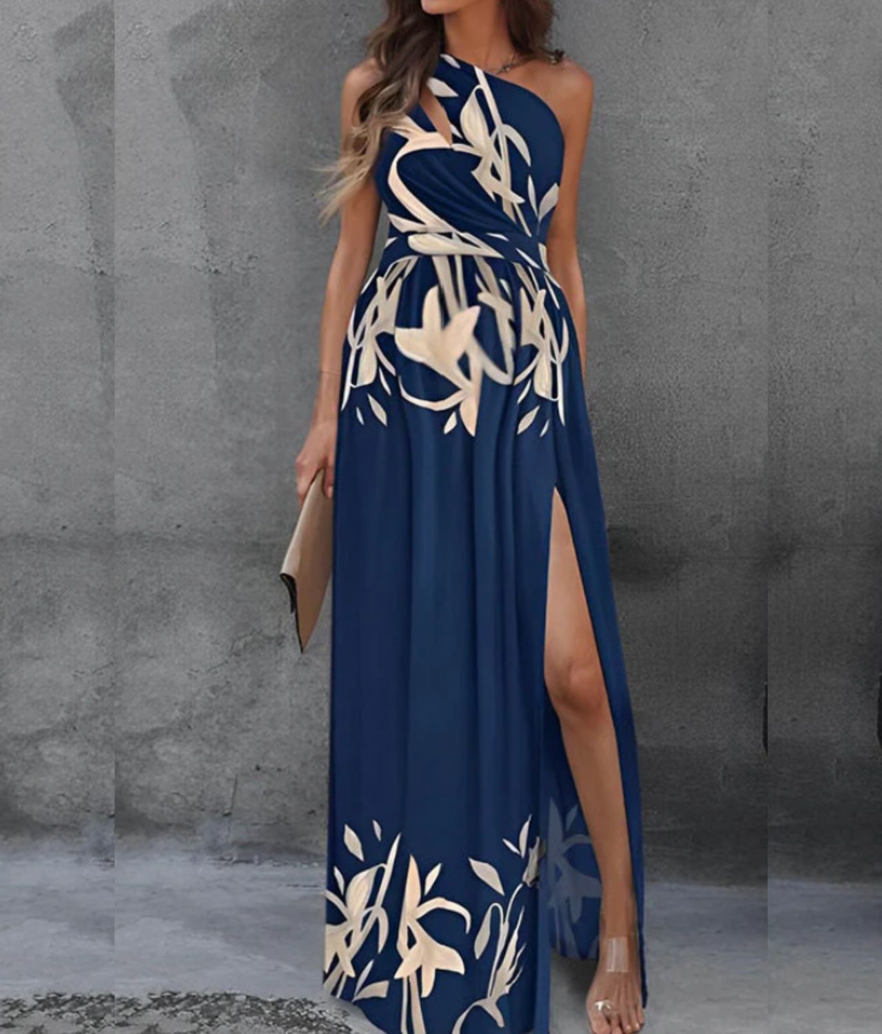 Eveloria Damen Umstandsgastkleid mit Seitenschlitz - Eveloria