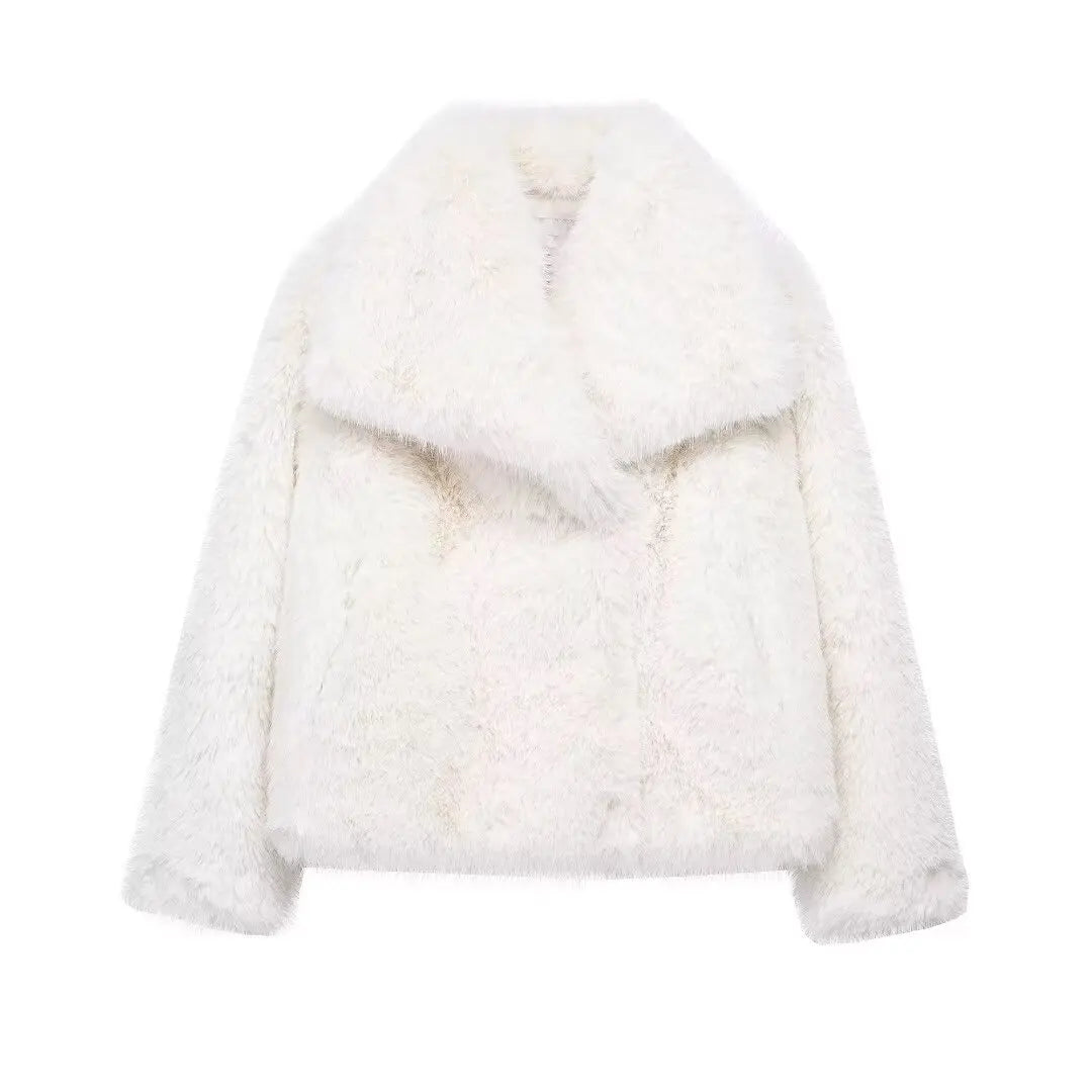 Damen Pelzjacke Warm Stilvolles Design