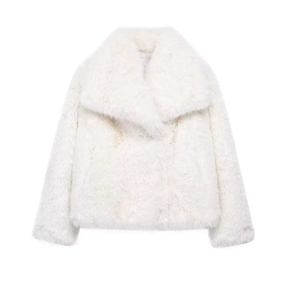 Damen Pelzjacke Warm Stilvolles Design