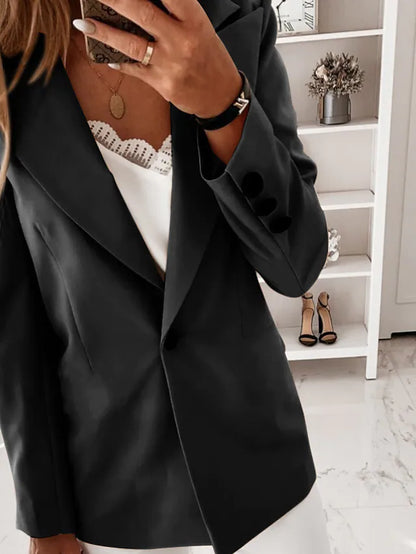 Eveloria Damen Blazer Ein-Knopf Lässig