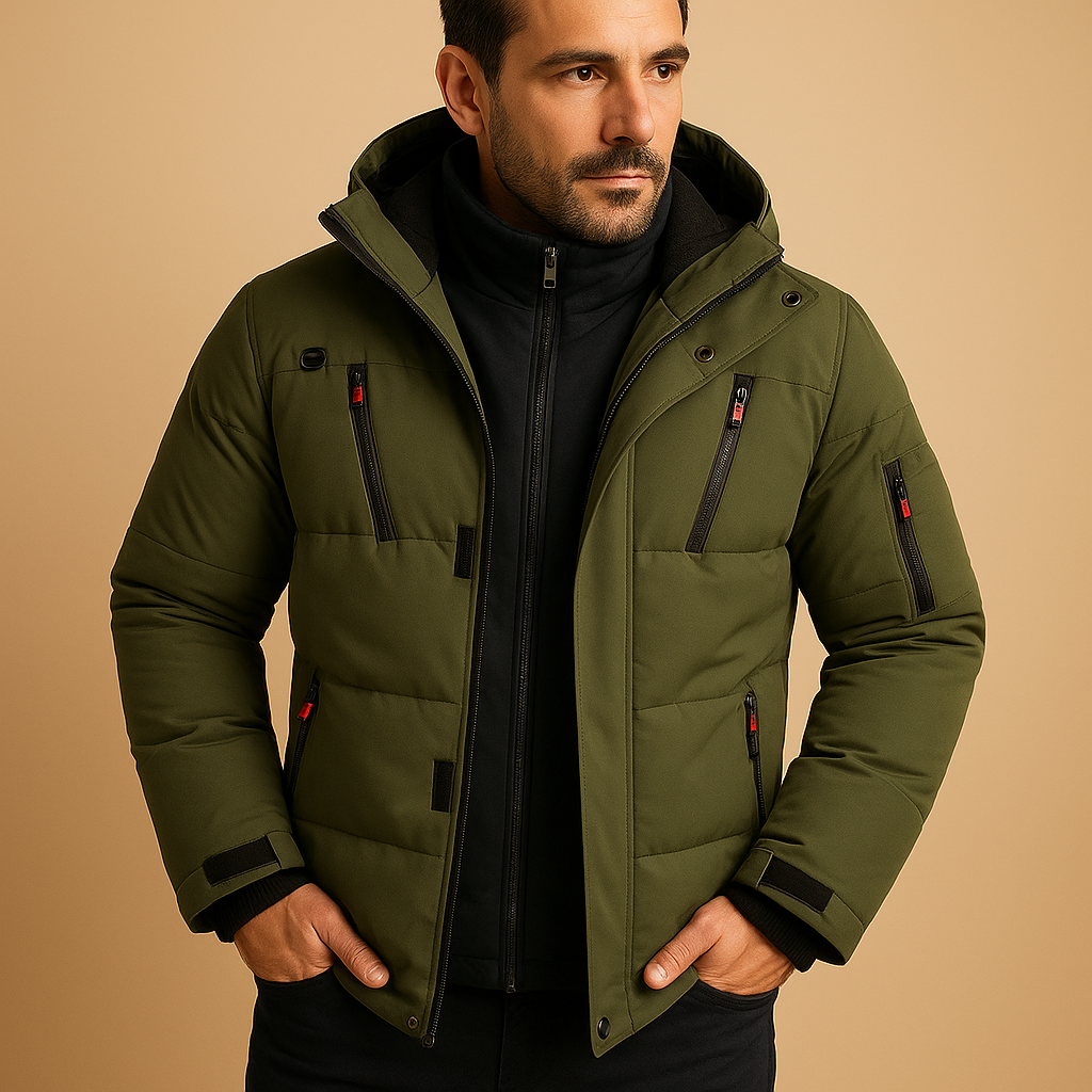 Herren Winterjacke Robust Reißverschluss