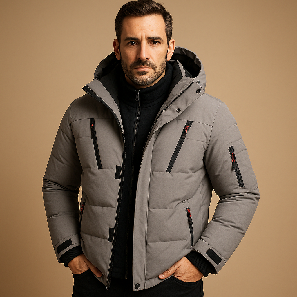Herren Winterjacke Robust Reißverschluss