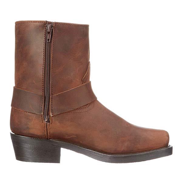 Eveloria Damen Westernstiefel Cowboy Leder Braun