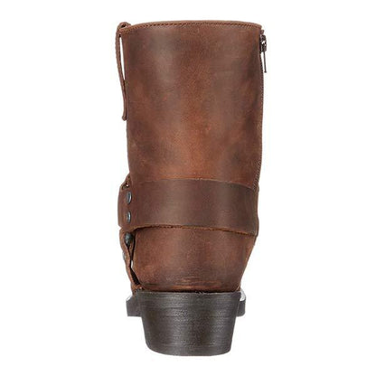 Eveloria Damen Westernstiefel Cowboy Leder Braun