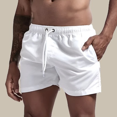 Herren Badeshorts Sommer Kordelzug Seitentaschen