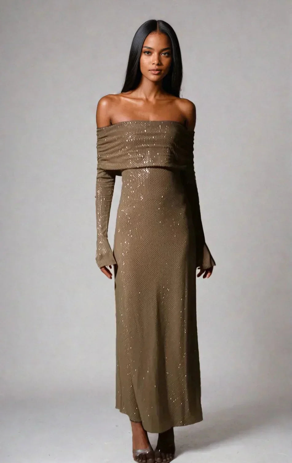 Eveloria Damen Abendkleid Feierlichkeiten Seide Schwarz - Eveloria
