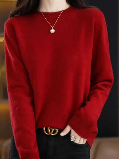 Eveloria Damen Wollpullover Klassisch