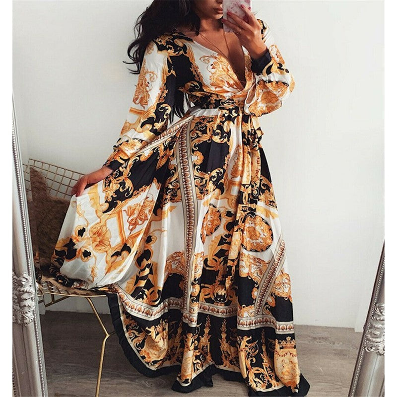 Eveloria Damenkleid Boho Schlitz