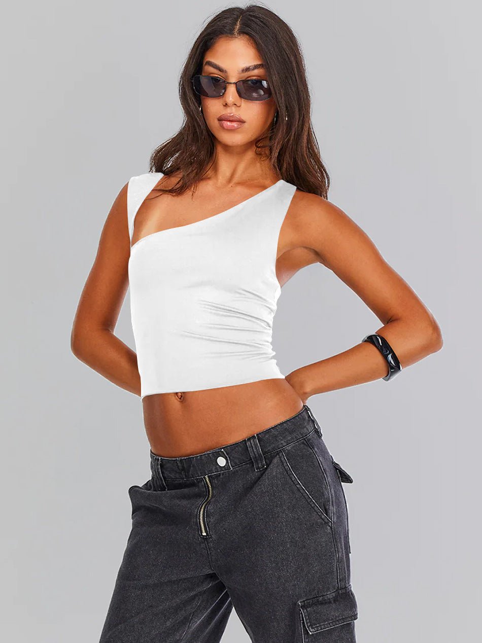 Damen Crop- Ein-Schulter-Design - Norvielle