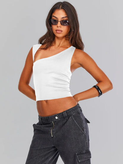 Damen Crop- Ein-Schulter-Design - Norvielle