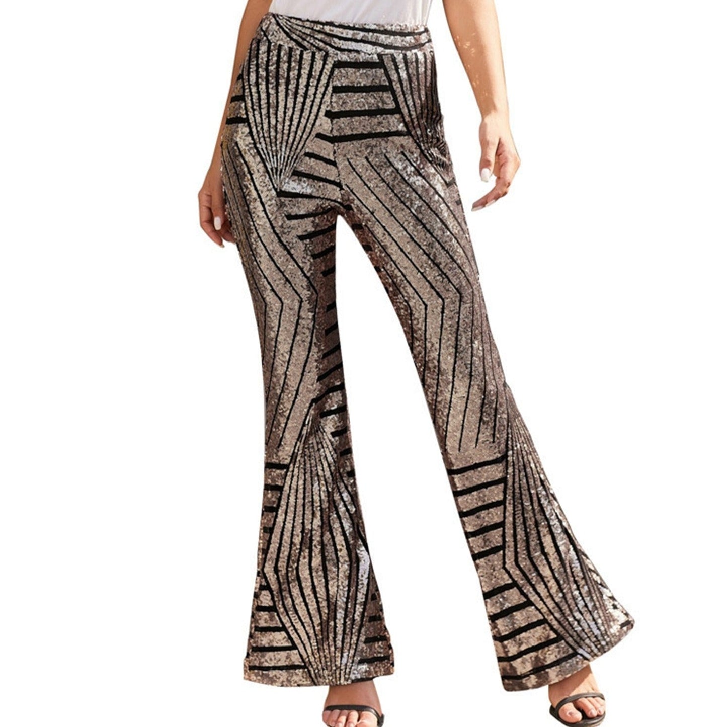 Eveloria Damen Paillettenhose Lose
