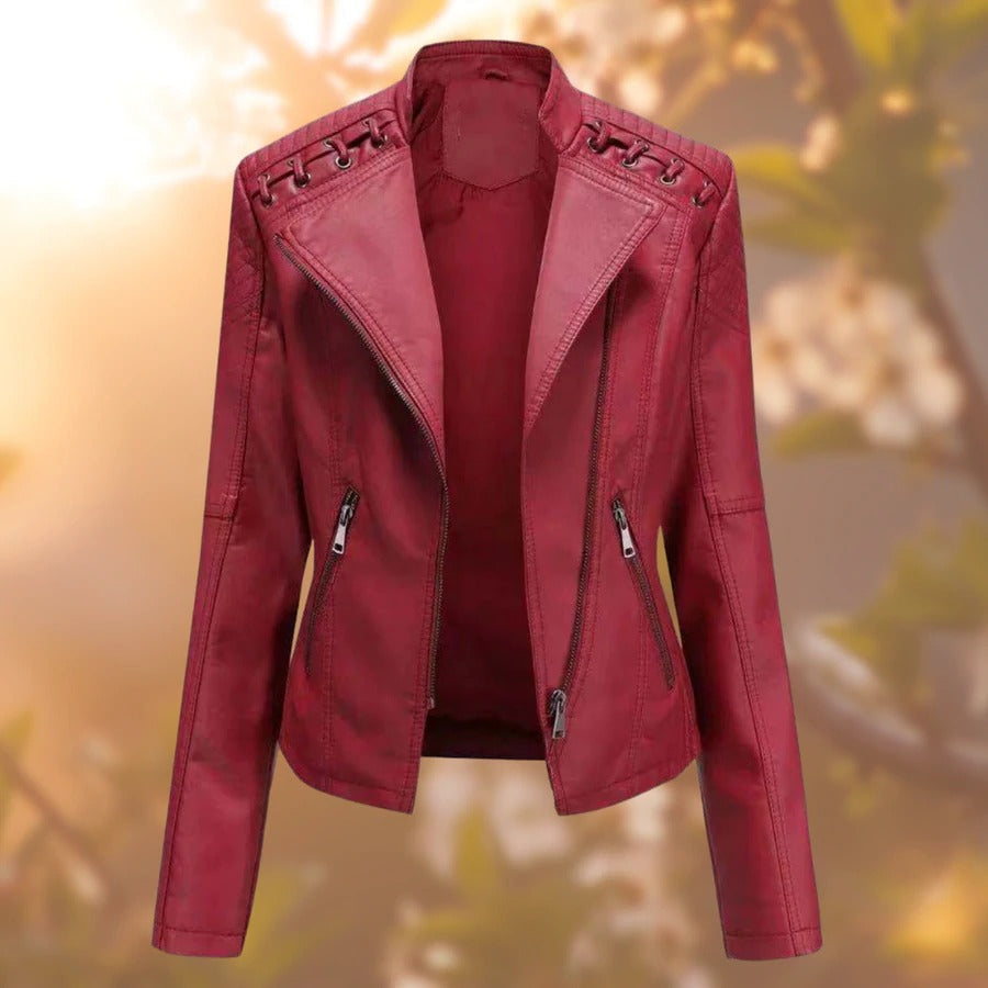 Damen Lederjacke Stilvoll Langlebig