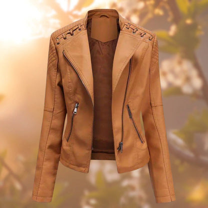 Damen Lederjacke Stilvoll Langlebig